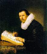 Rembrandt van rijn Portrait of a scholar. oil painting on canvas